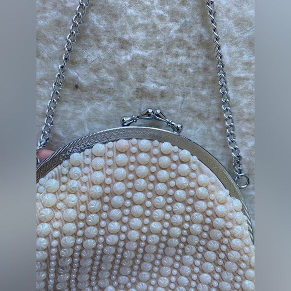 1960s Cream White Handbag - Picture 3 of 6